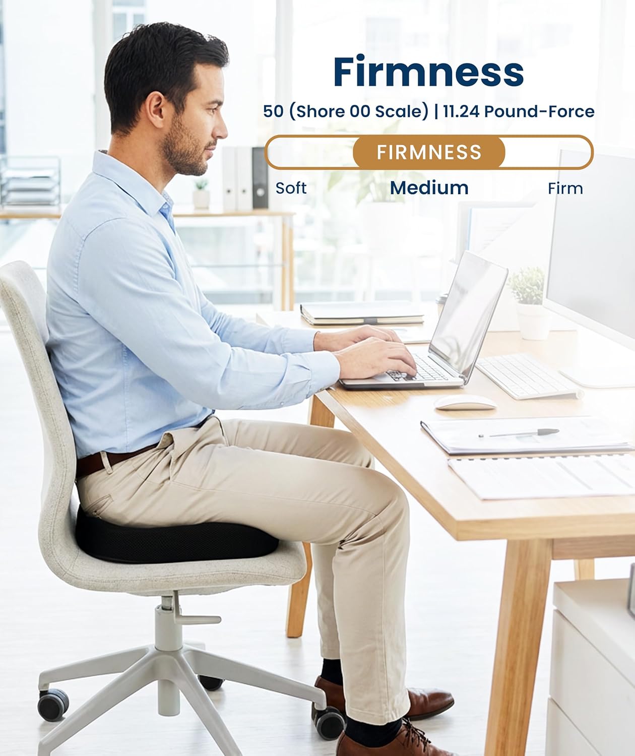 Everlasting Comfort Memory Foam Seat Cushion - larawan 4